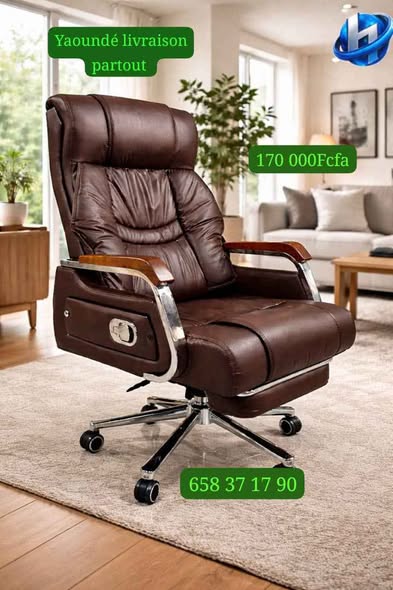 Chaise de bureau en simili cuir
