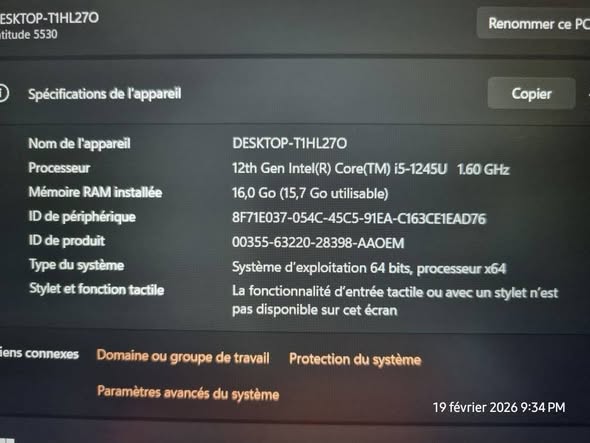 Dell core i5 11em génération à vendre