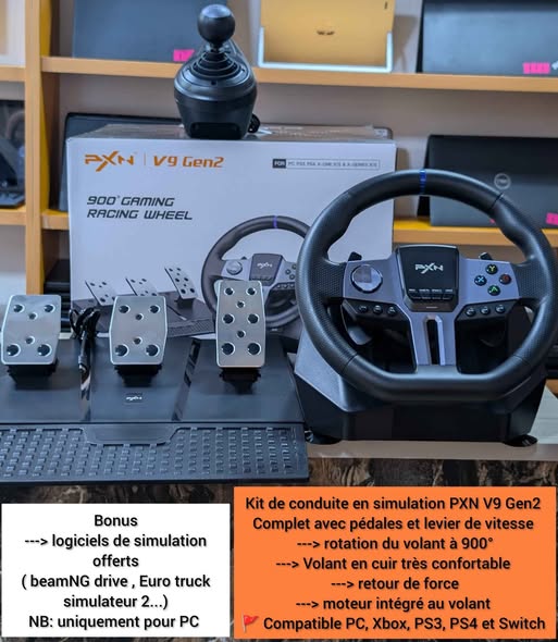 Kits de simulation de conduite disponibles