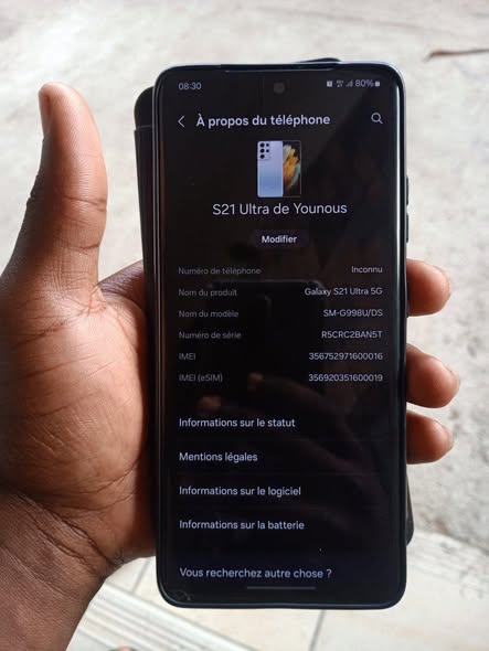 Samsung Galaxy S21 Ultra 5G à vendre