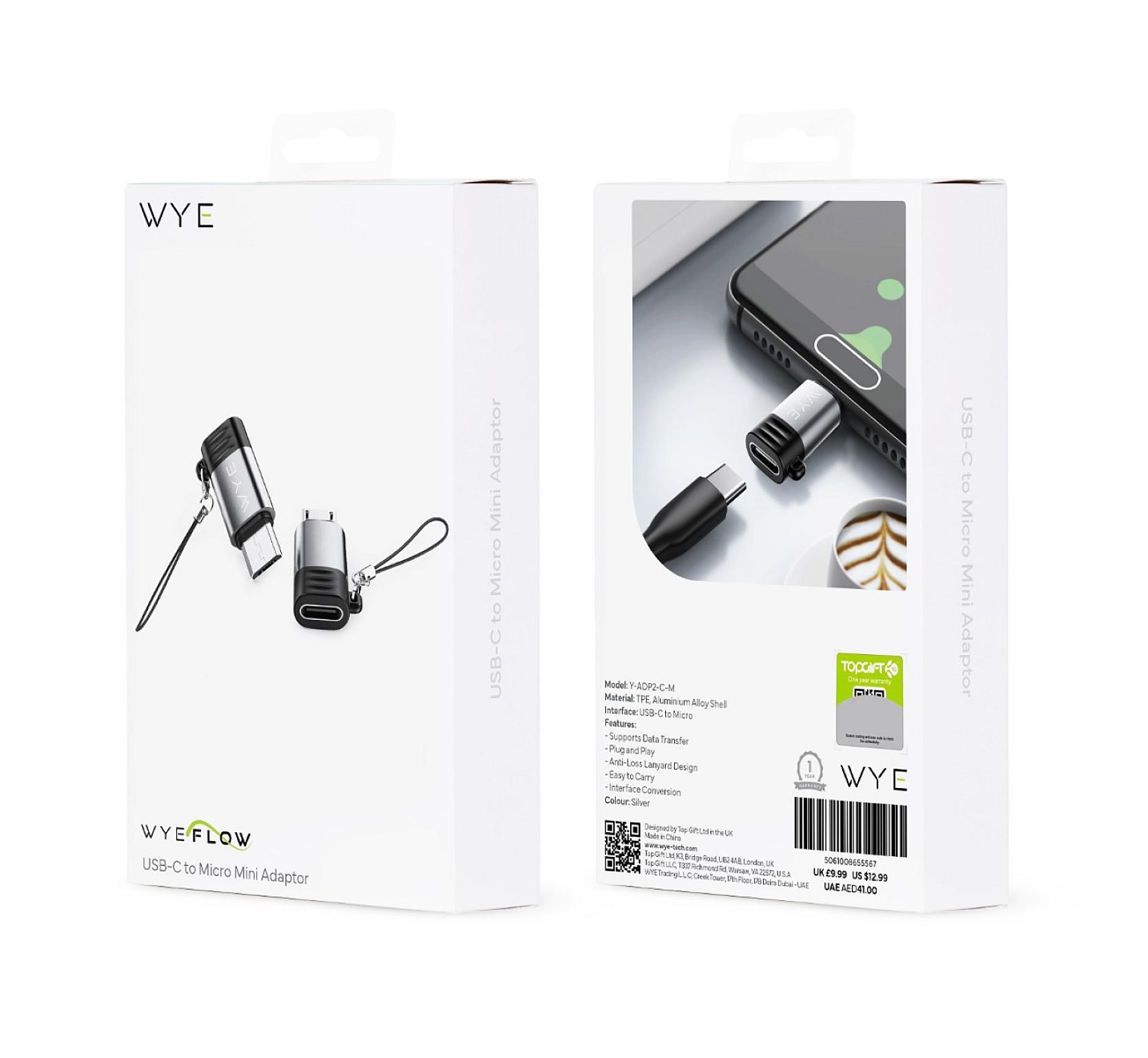 WYE USB-C to Micro Mini Adaptor view 4