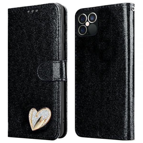 Galaxy S9 Plus Wallet Heart Shiny Case