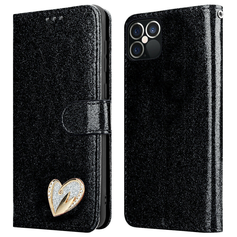 Galaxy S9 Wallet Heart Shiny Case