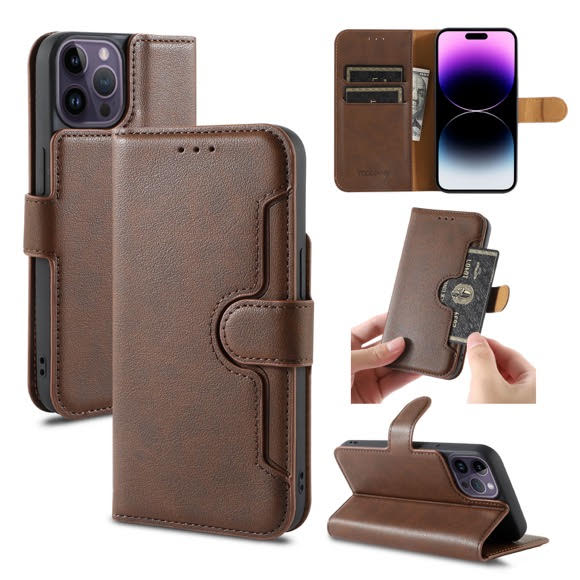 Galaxy Z Fold 5 Wallet Double Stiches PU Leather Case