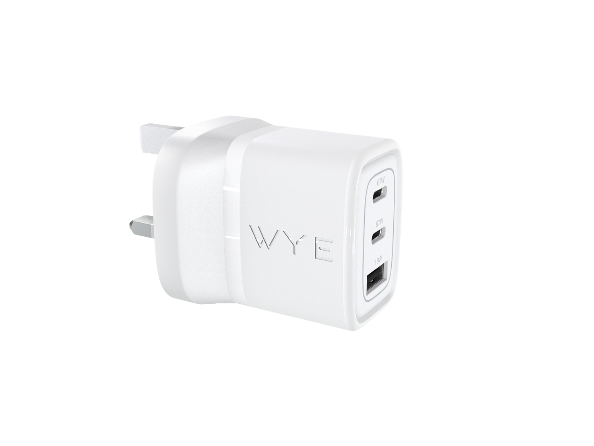 67W Dual USB-C & USB-A Power Adapter (GaN III) view 1
