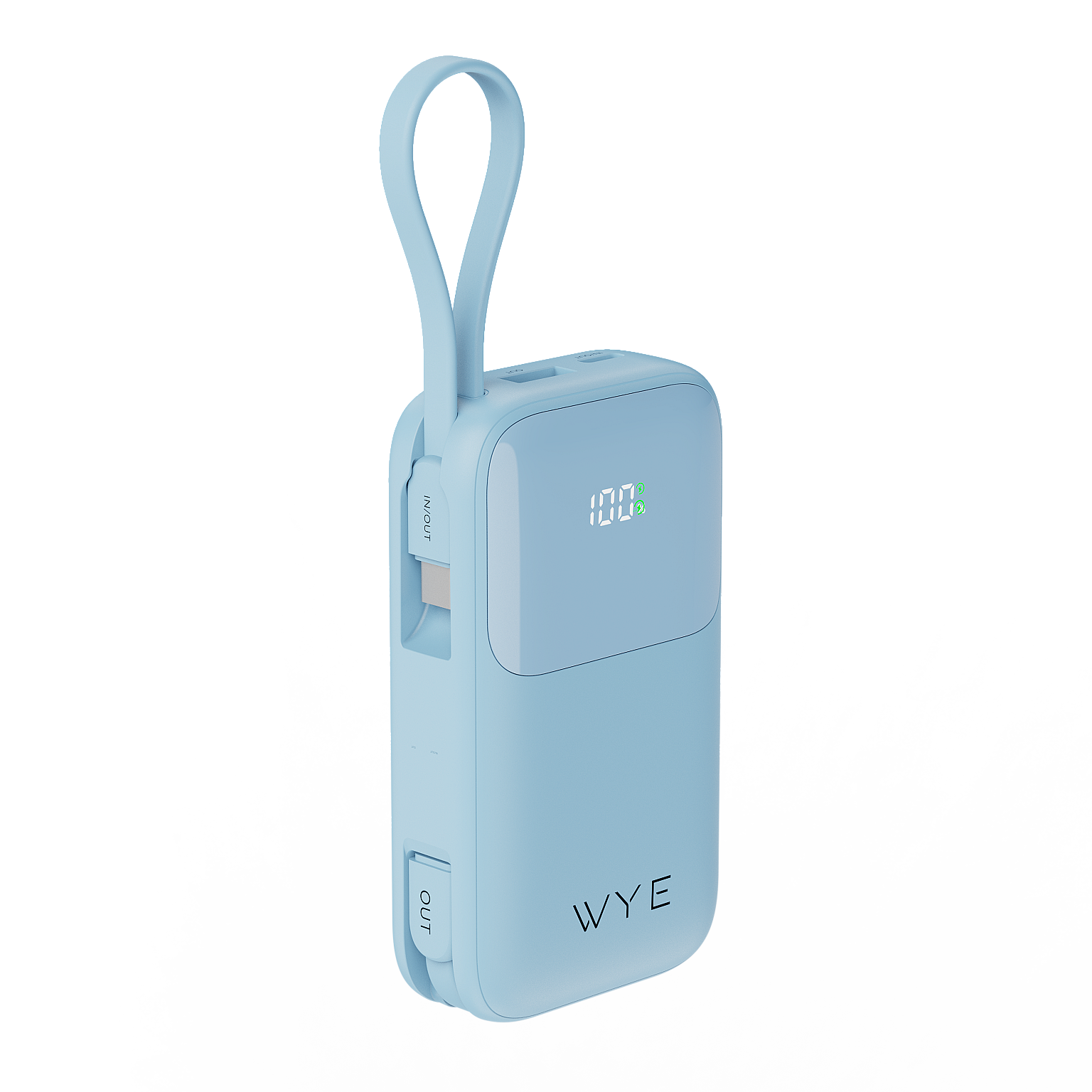 Fast Charging Power Bank with Built-in Cables 10k mAh view 1