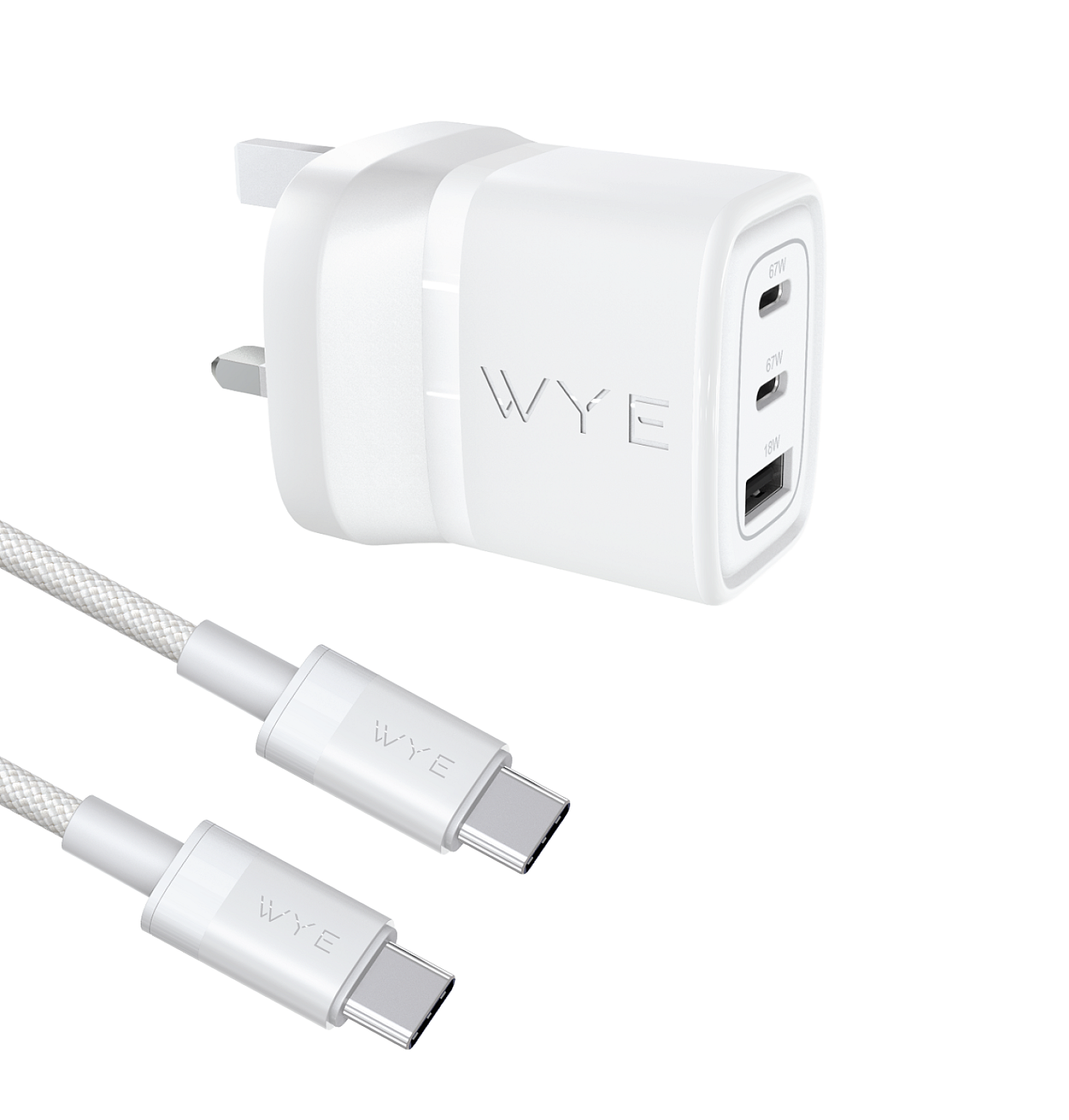 67W Multi-Port Laptop & Mobile Phone Charging Kit with USB-C to USB-C Cable (GaN III) view 1