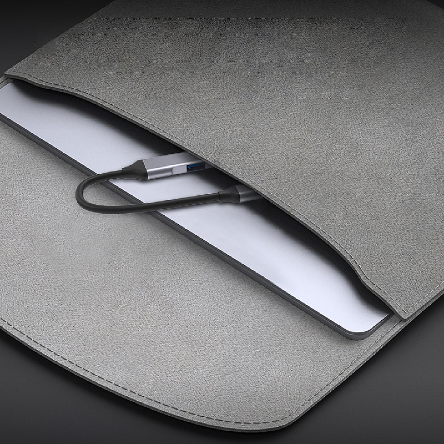 WYEFLOW 3.0 (5 Gbps) Ultra Slim Multi USB Hub with USB-A Connector  10 Times Faster than USB 2.0 view 2