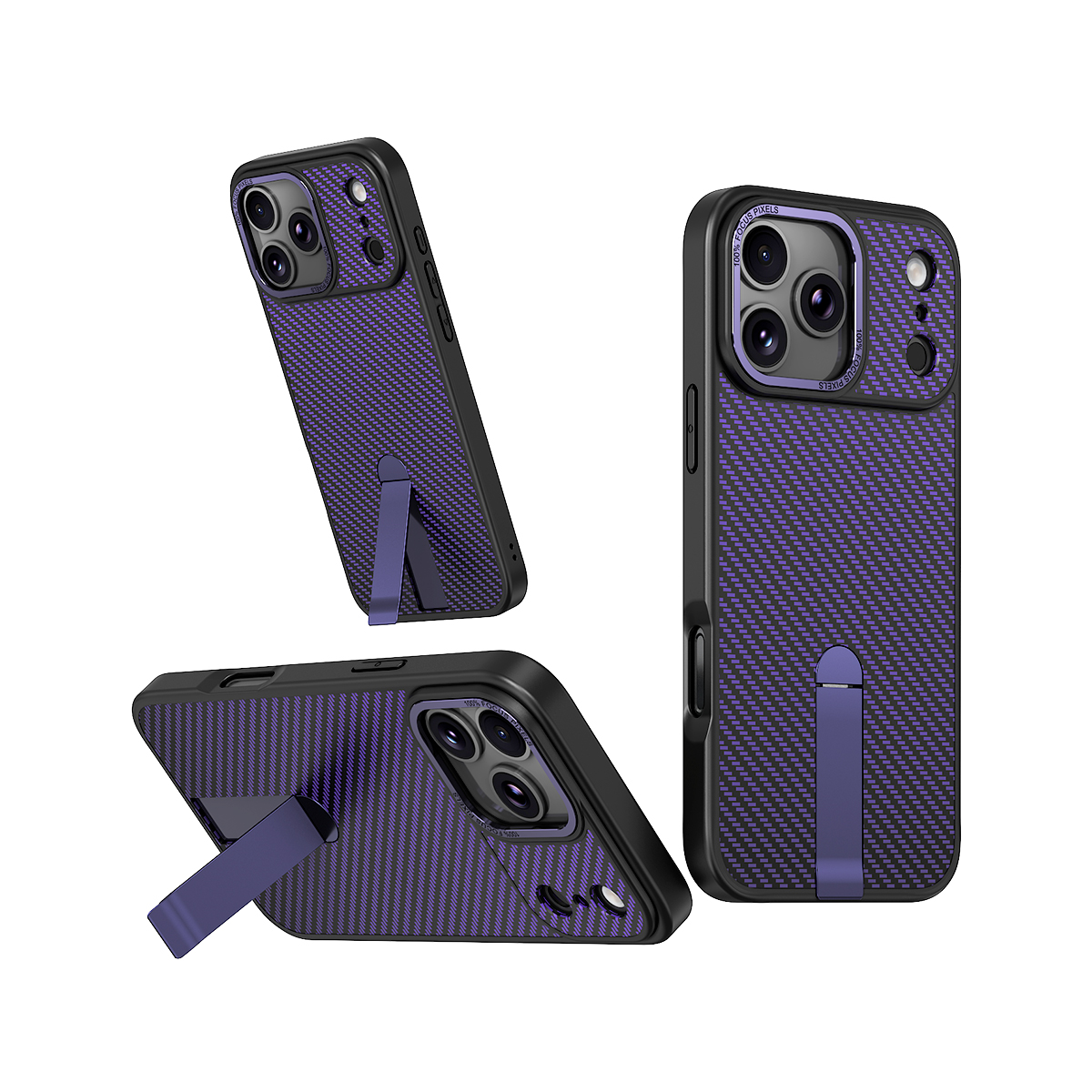 iPhone 17 Pro Max Carbon Design KickStand PC30 Case