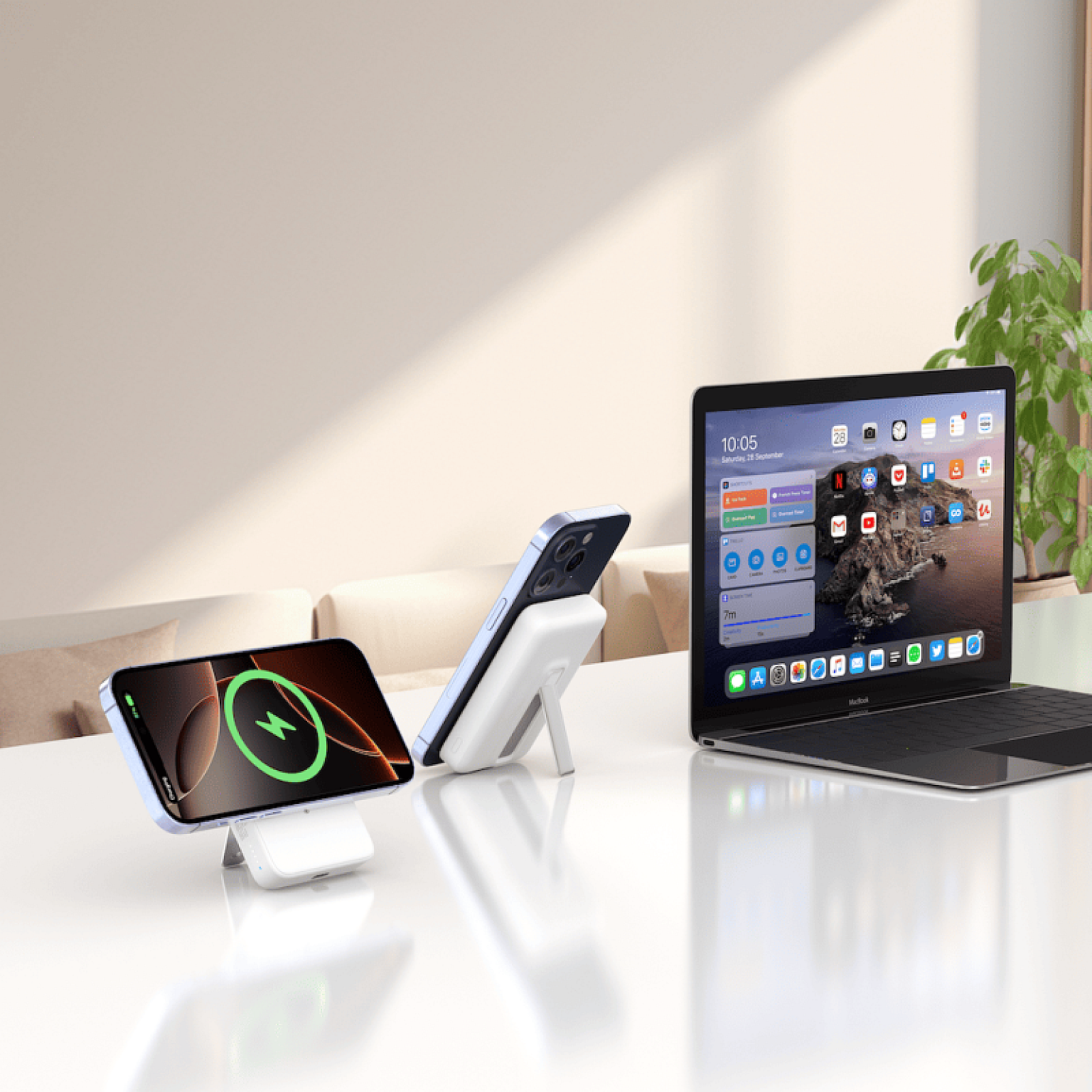 Premier Magnetic Wireless Charging Power Bank view 2