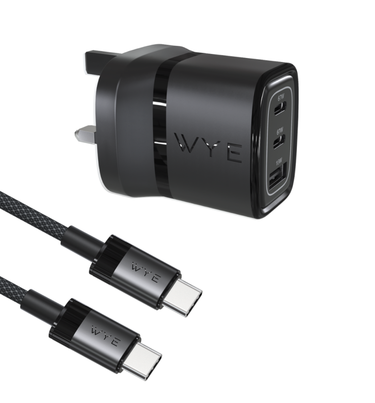 67W Multi-Port Laptop & Mobile Phone Charging Kit with USB-C to USB-C Cable (GaN III)