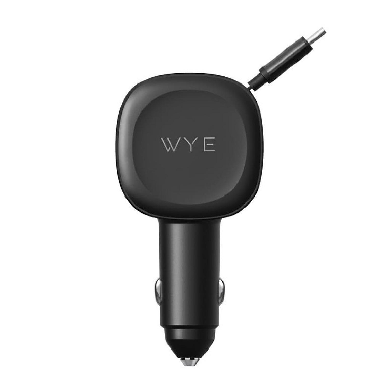 3-IN-1 Fast Charging In-Car Charger with Built-in Retractable Cable & USB A, USB C ports view 1