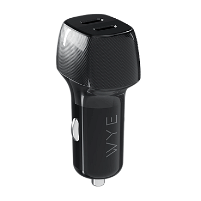 60W In-Car Charger with Dual USB-C Ports
