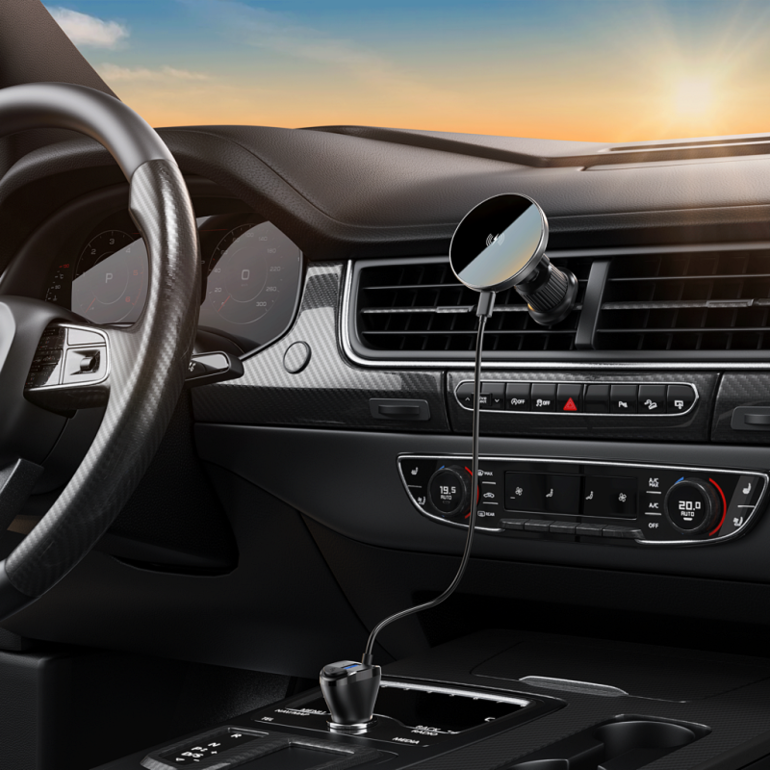 Wireless Magnetic Charging & Vent Holder view 5