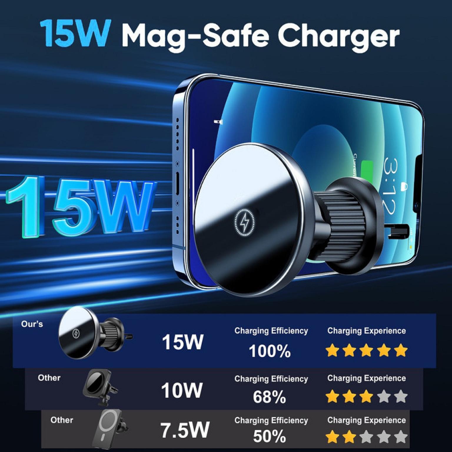 Wireless Magnetic Charging & Vent Holder view 6