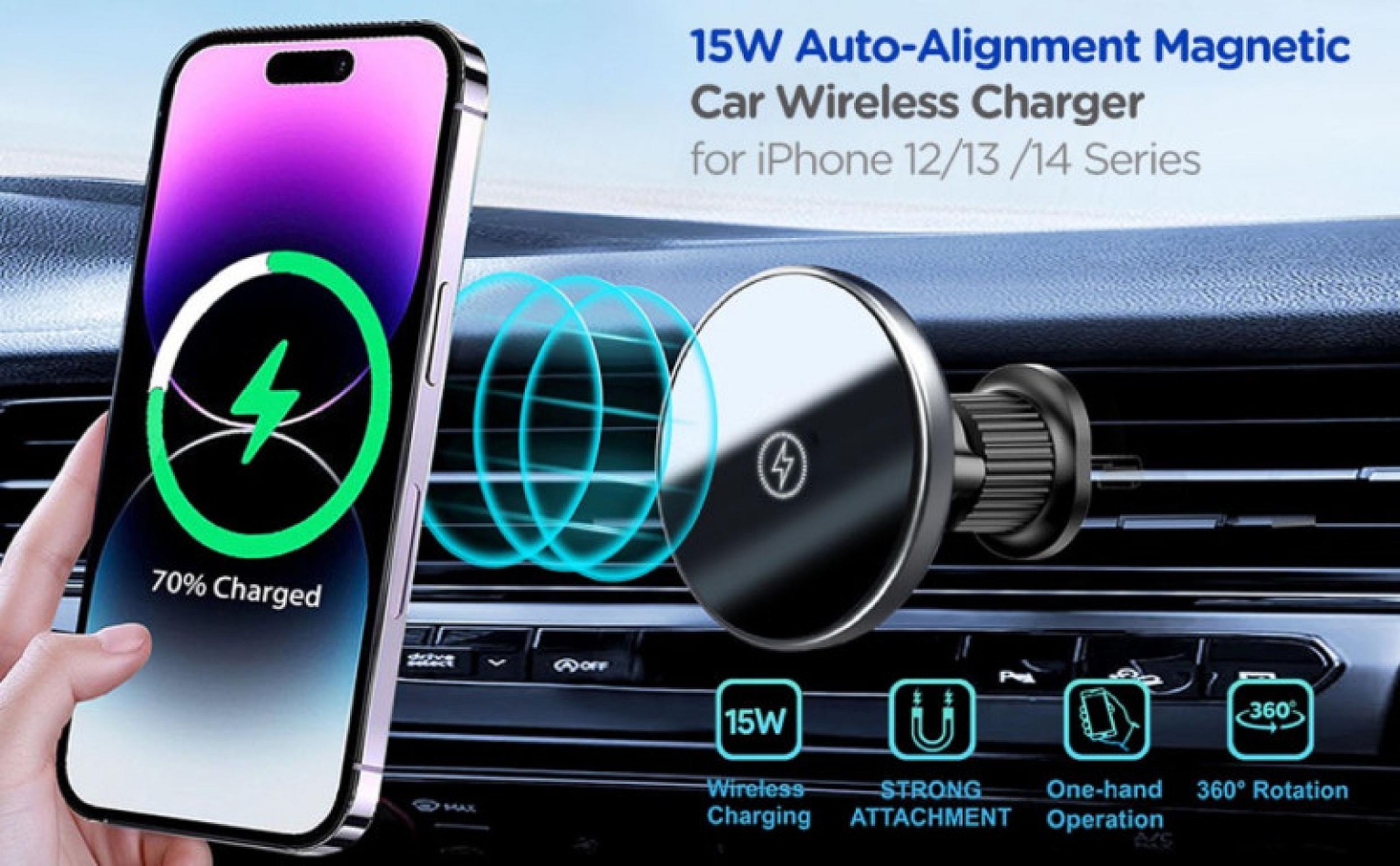 Wireless Magnetic Charging & Vent Holder view 9