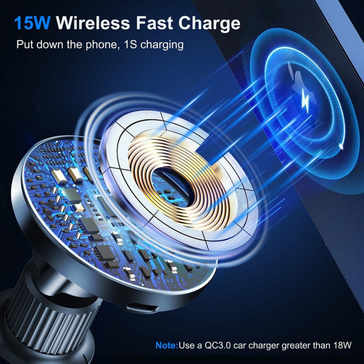 Wireless Magnetic Charging & Vent Holder view 13