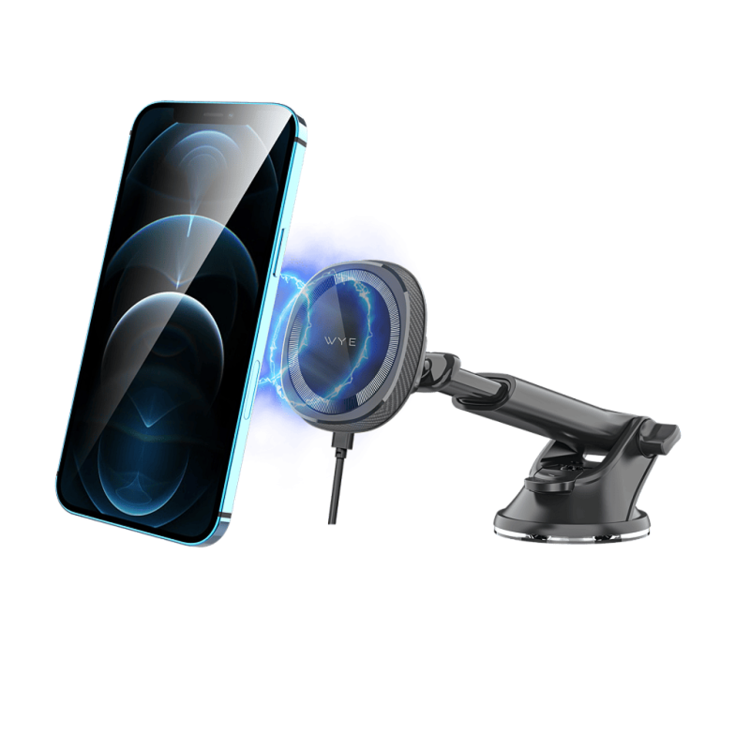 15W In-Car Wireless Charging Dashboard & Windshield Holder view 2