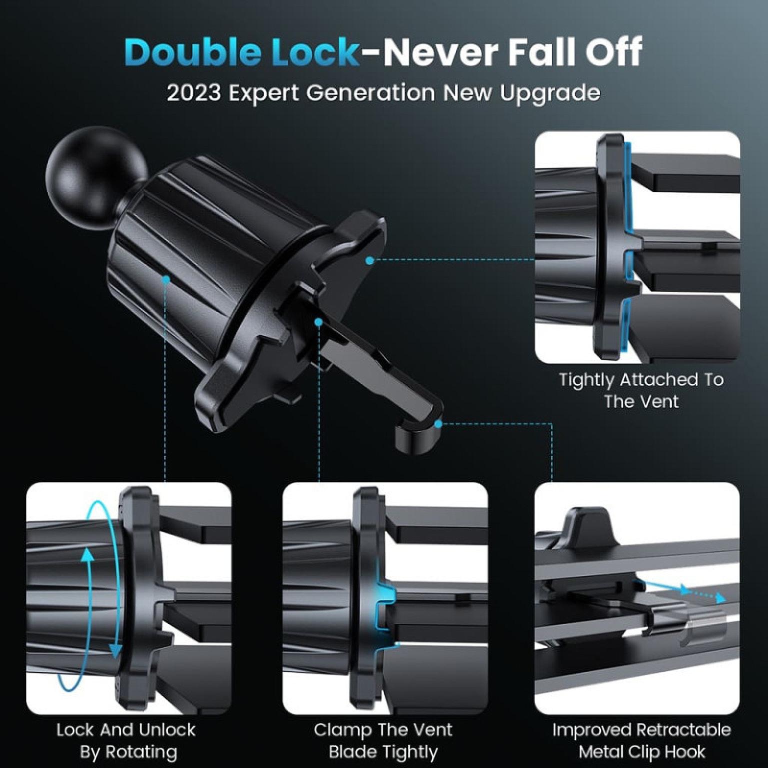 15W In-Car Wireless Charging  AirVent Holder view 3
