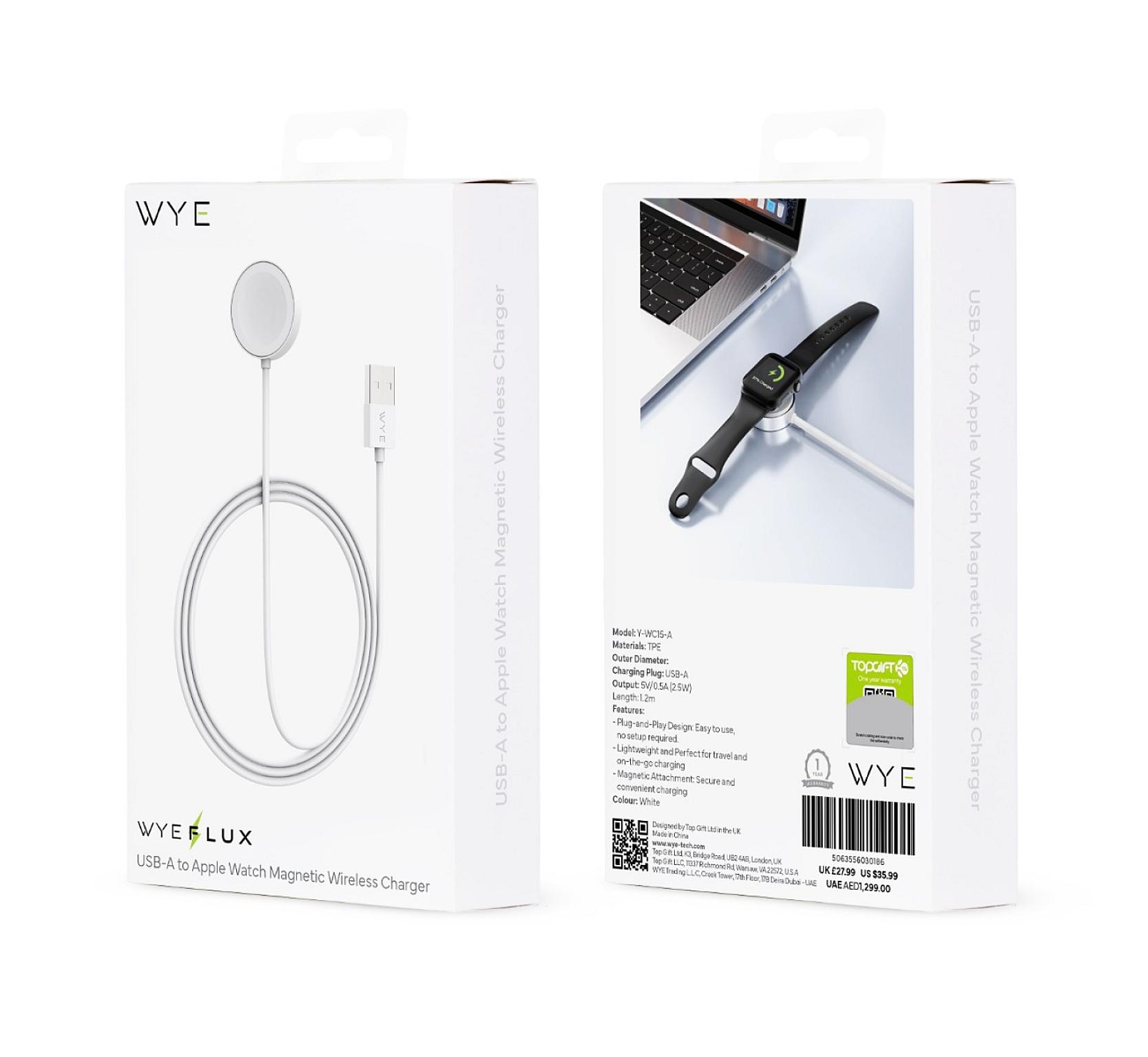 USB-A to Apple Watch Magnetic Wireless Charger view 2