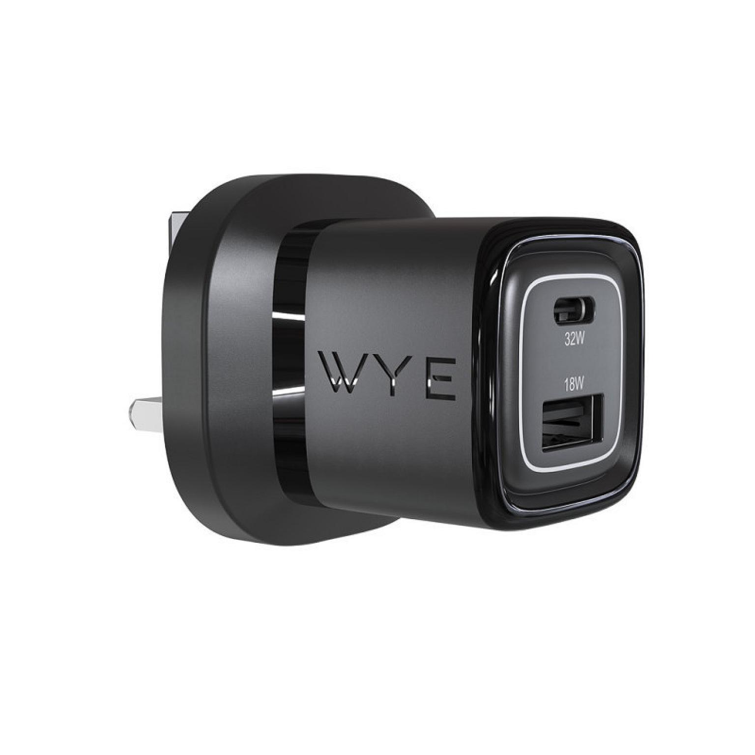 32W Dual Port USB-C & USB-A Power Adapter (GaN III) view 3