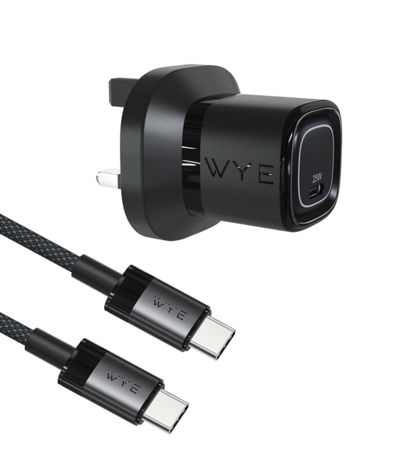 25W Single USB-C Charging Kit with USB-C to USB-C Cable (Gan III) view 1