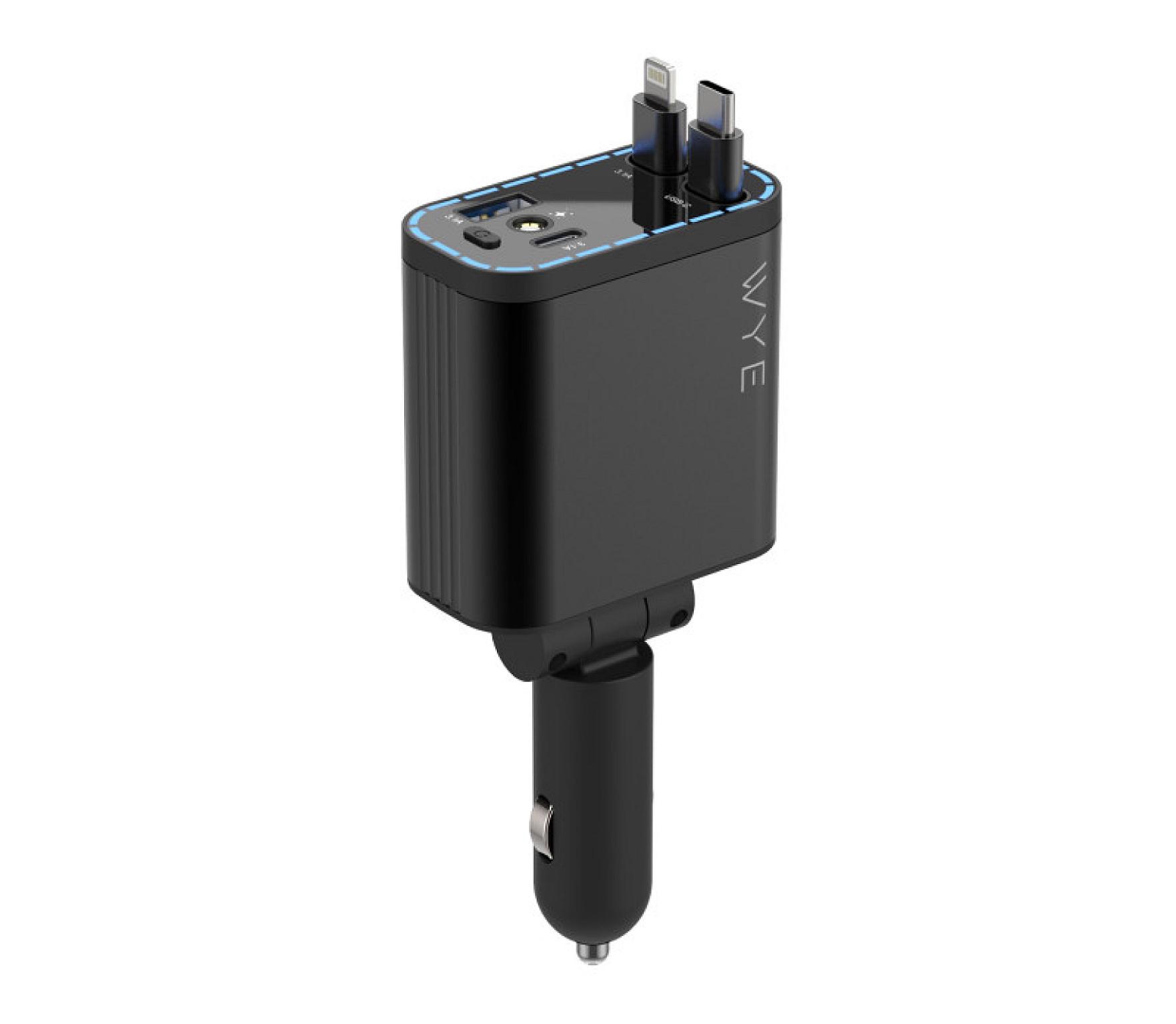 4-in-1 Retractable Fast Car Charger view 1