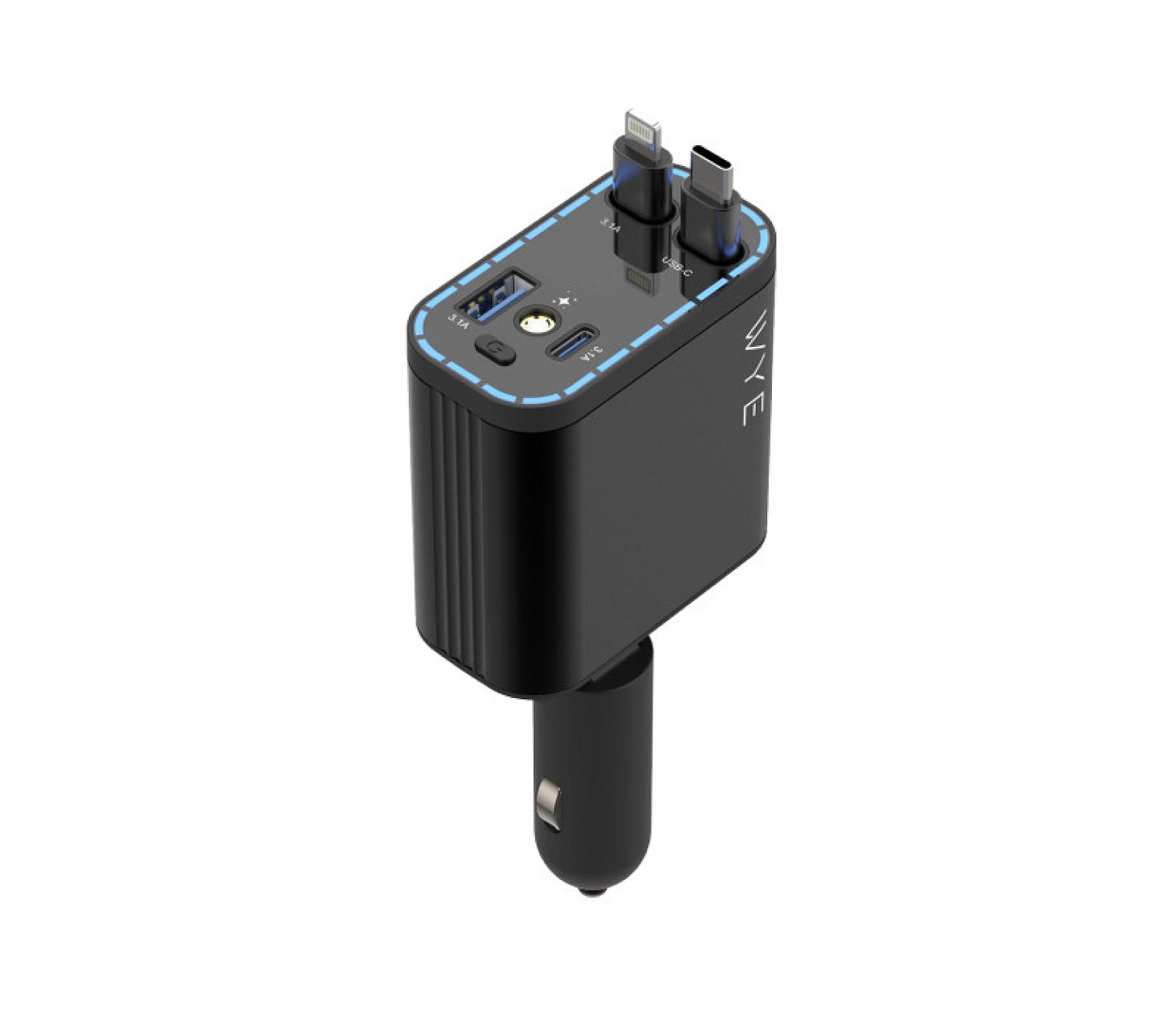 4-in-1 Retractable Fast Car Charger view 3