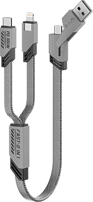 4-In-1 Fast Charging Data Cable for Charging Two Devices at Once