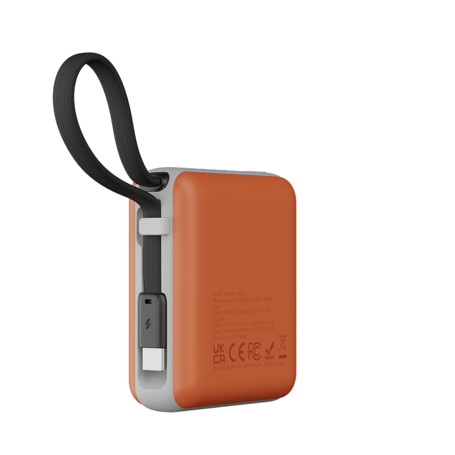 20W 10K Power Bank PB73 With Detachable Cable view 3