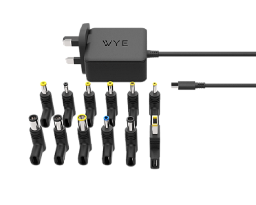 GaN 65W Universal USB-C Laptop Charger with 12 Different Tips
