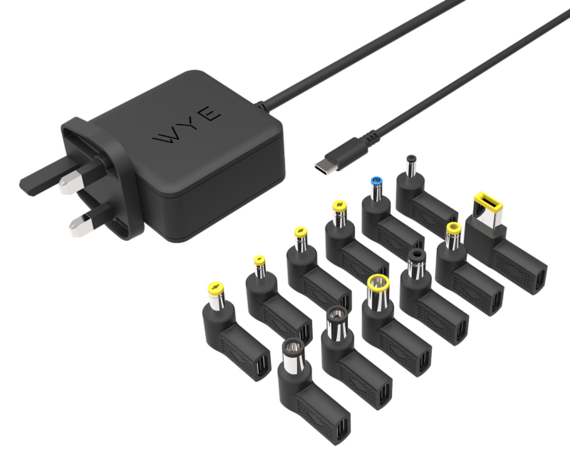 GaN 65W Universal USB-C Laptop Charger with 12 Different Tips view 2