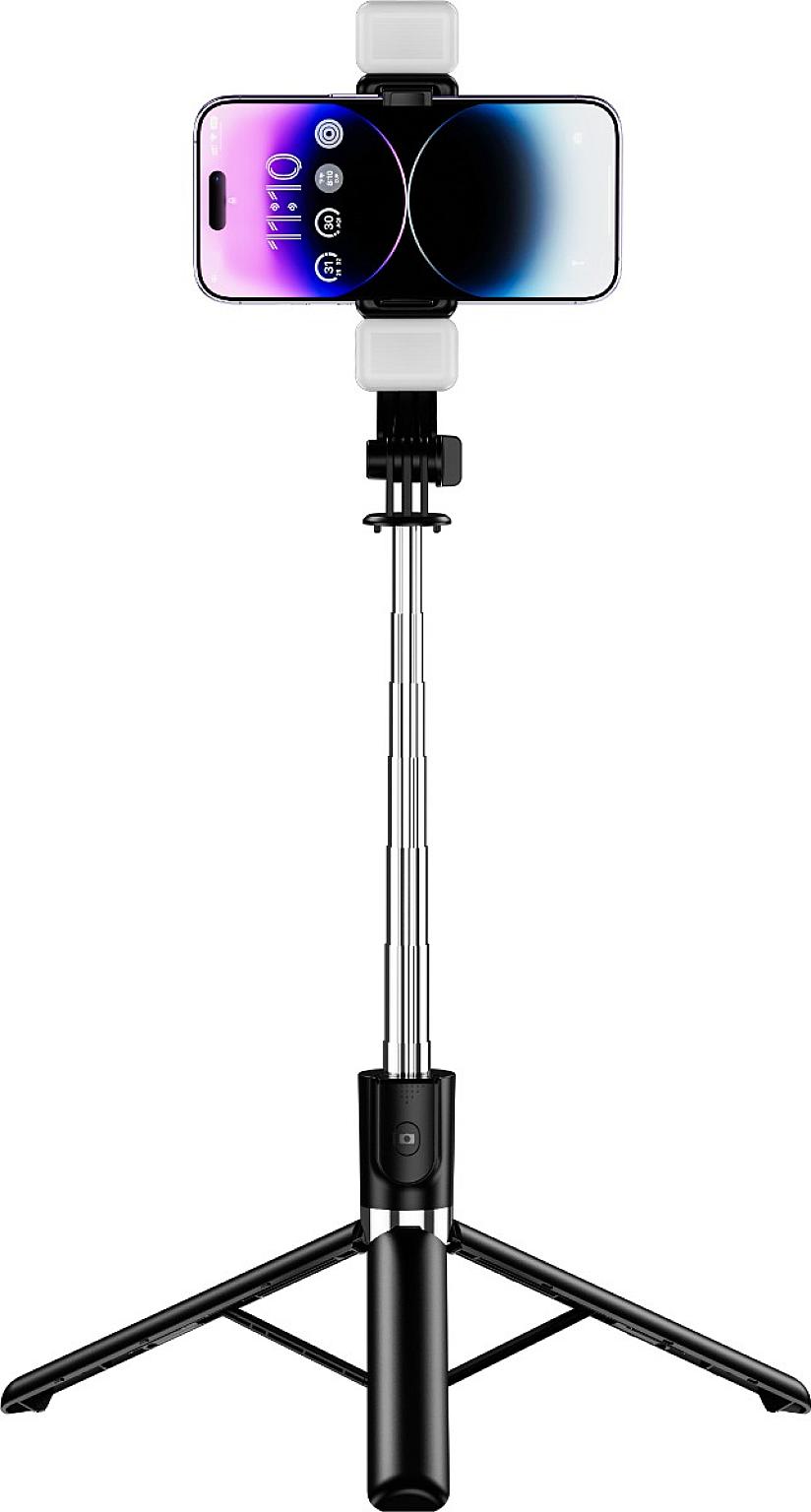 Compact Mini Live Broadcast Tripod & Extendable Selfie-Stick with Dual Fill Lights view 3