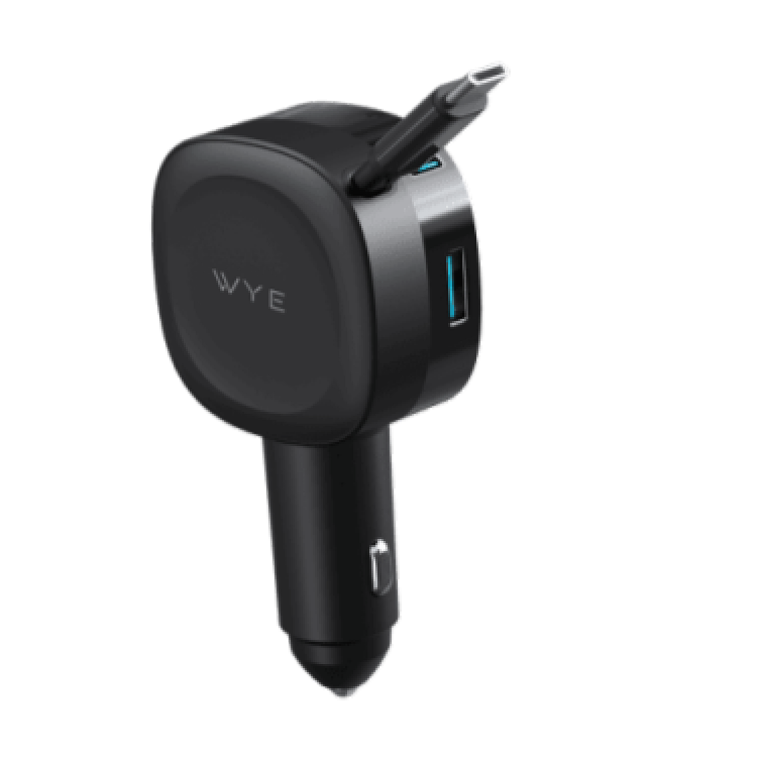 3-IN-1 Fast Charging In-Car Charger with Built-in Retractable Cable & USB A, USB C ports view 5