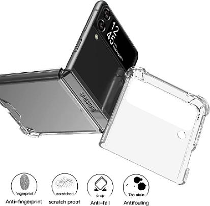 Galaxy Z Flip 4 Clear Anti Drop Case