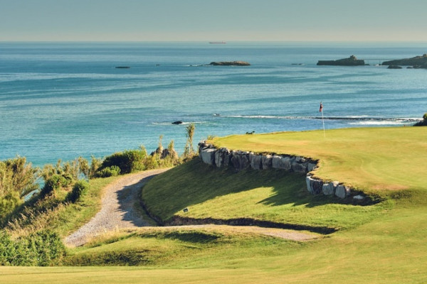 Golf course overlooking the ocean in chic Biarritz South West France