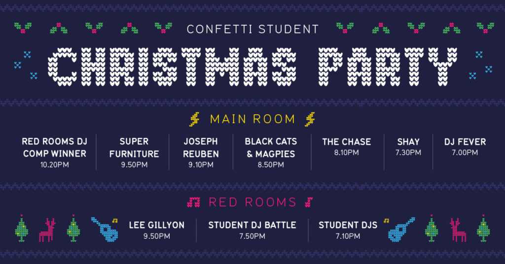 Christmas Party Set Times
