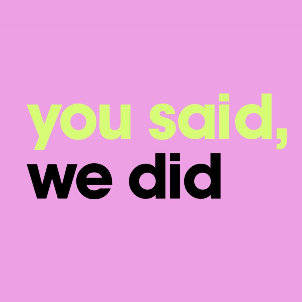 We've made a number of changes and improvements based on feedback from our undergraduates about the Confetti campus.