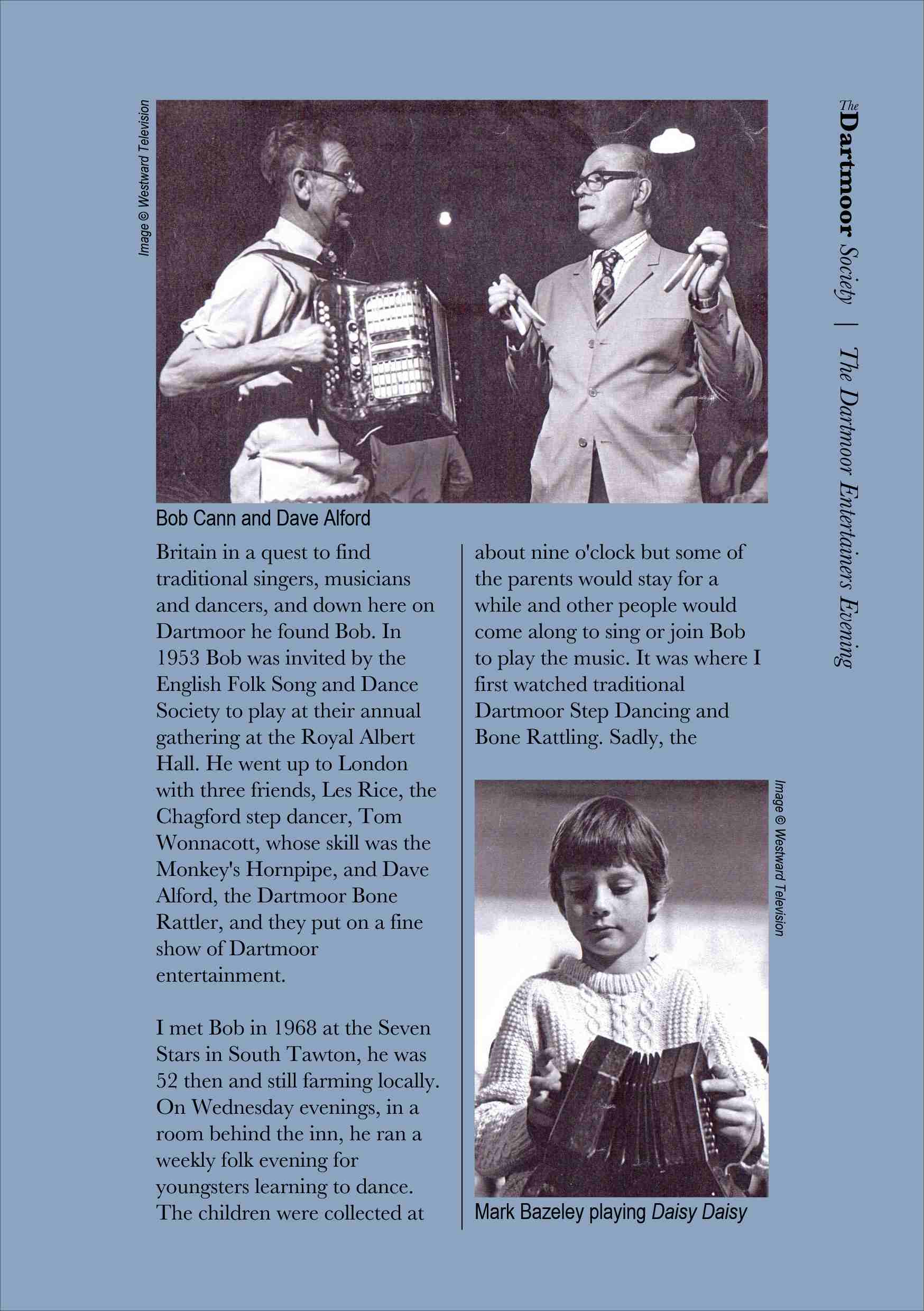 The Dartmoor Entertainers: Archive film and live music. By Bill Murray