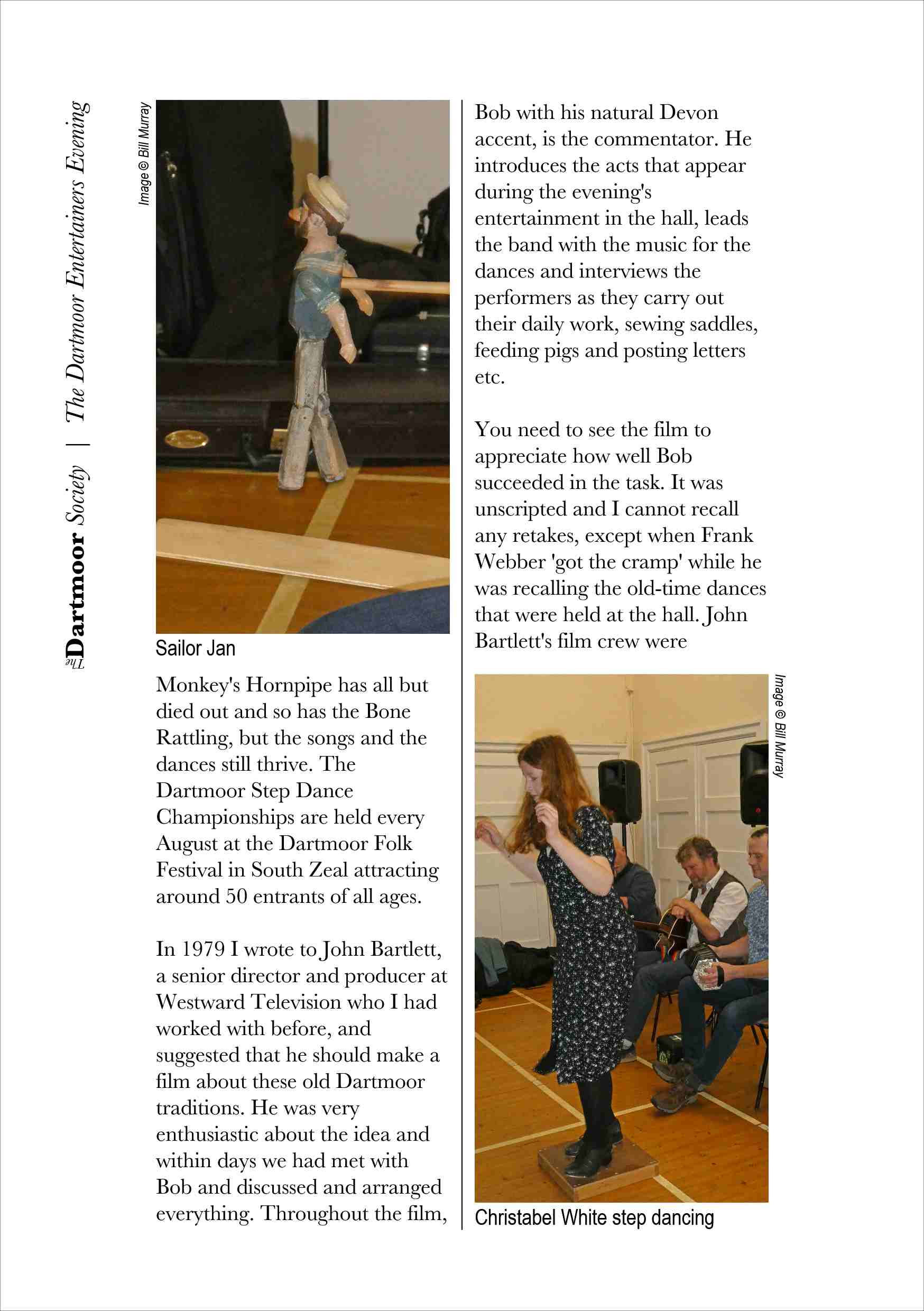 The Dartmoor Entertainers: Archive film and live music. By Bill Murray