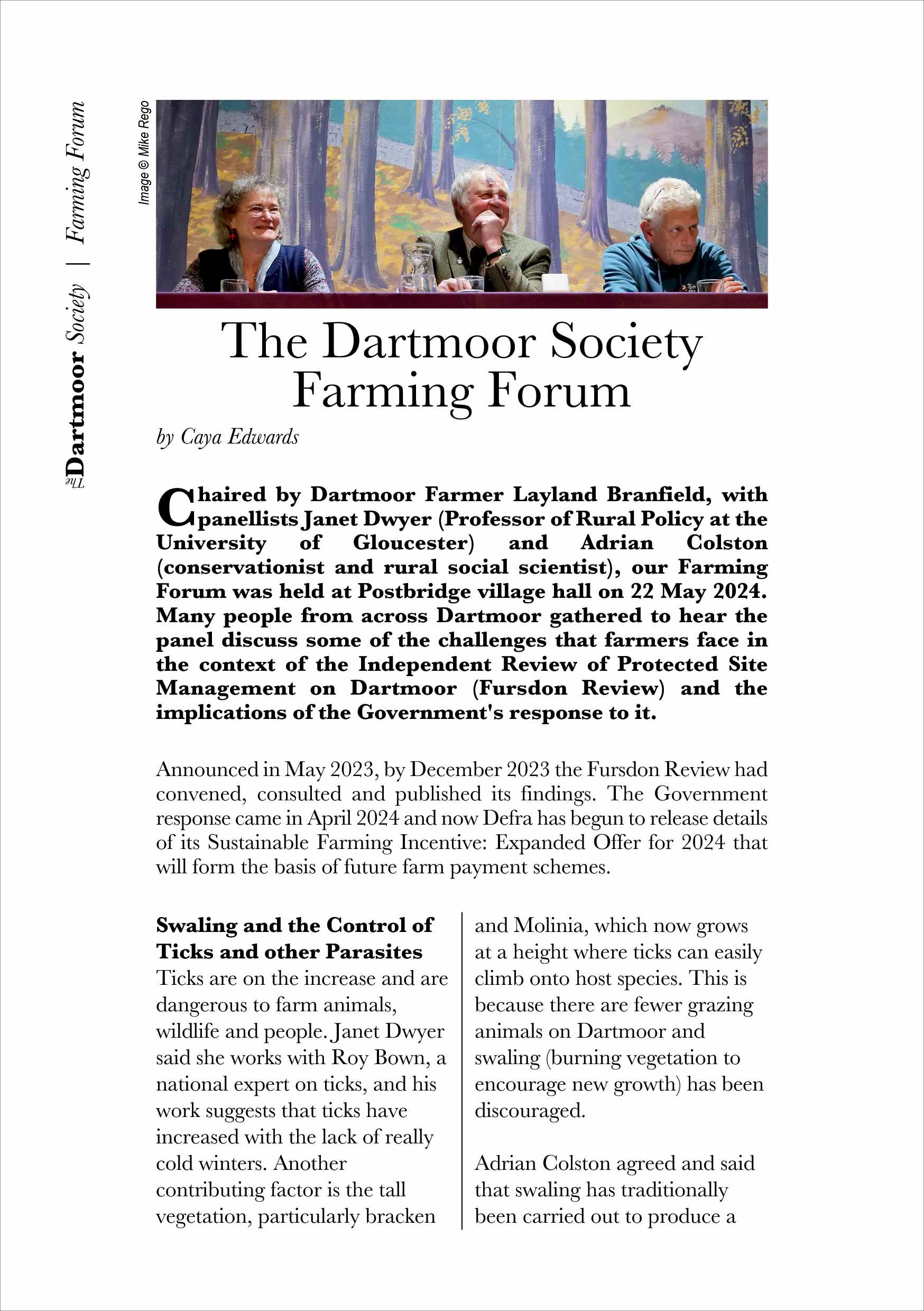 The Dartmoor Society Farming Forum held on 22 May 2024