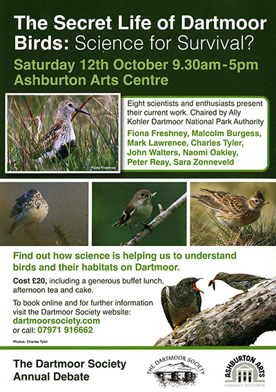 The Secret Life of Dartmoor Birds: Science for Survival Poster