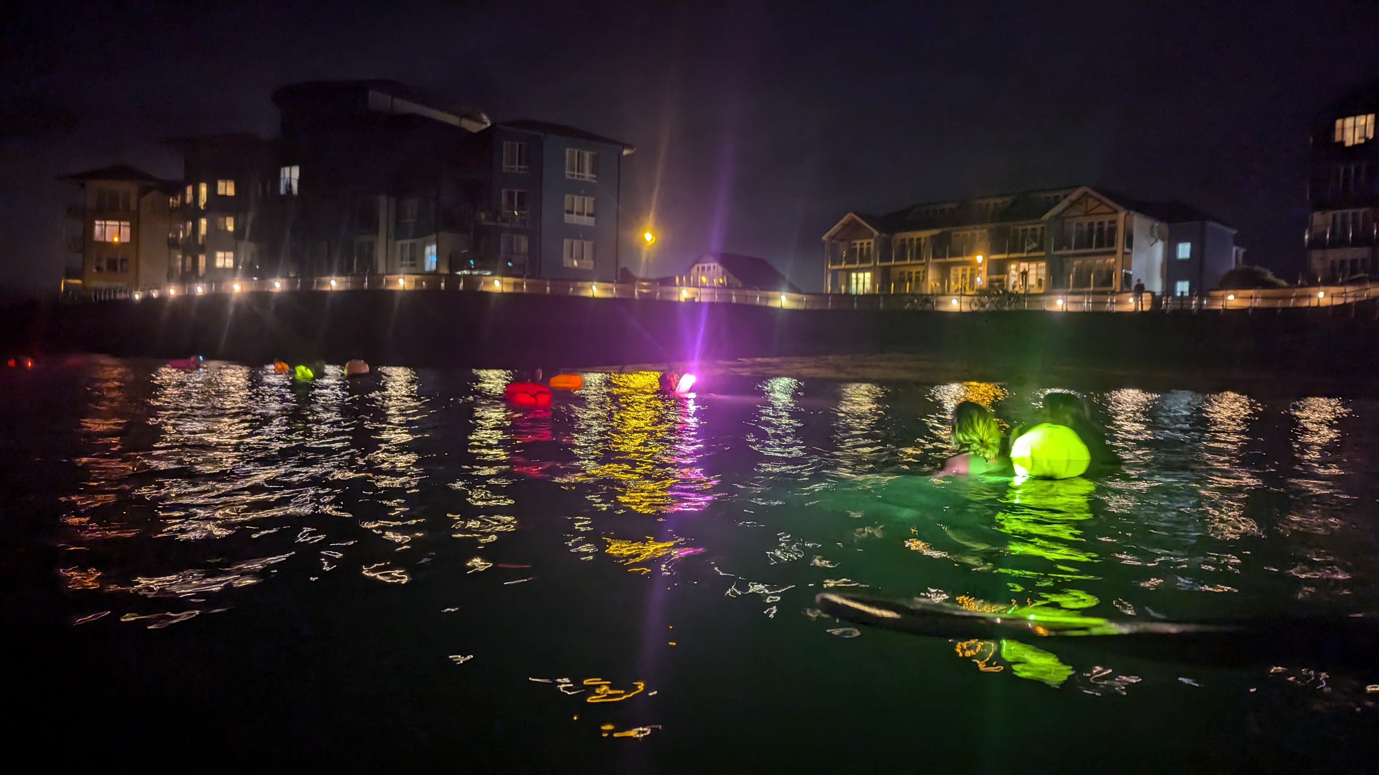 Quakers Night Swim at Campaign Action Week 2024. Photo Simon Pardoe