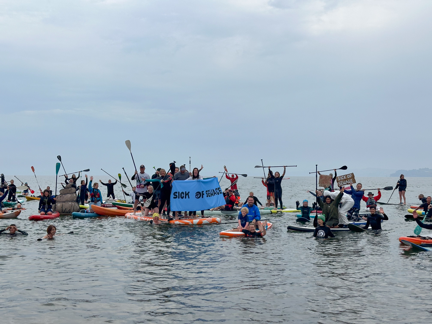 Exmouth community at Paddle Out 2024. Photo Paula Fernley