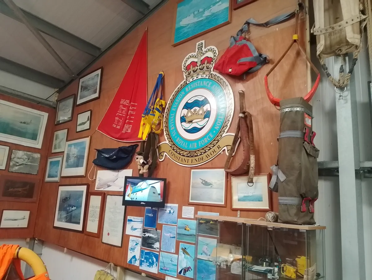 Home Front exhibition with ration books and wartime kitchen items