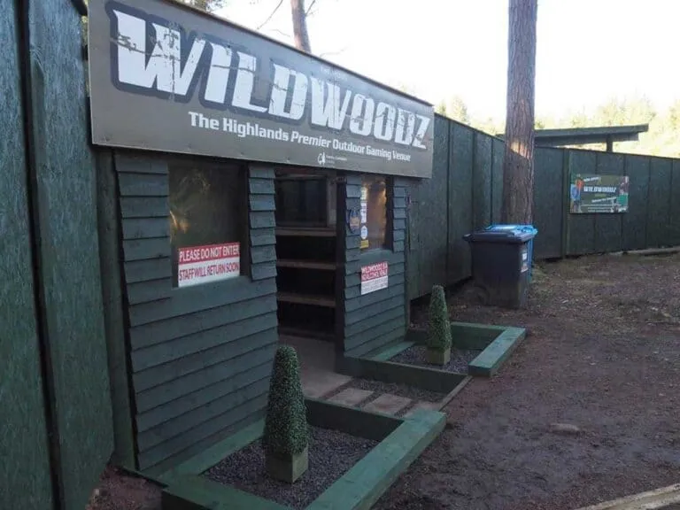 Entrance to Wildwoodz outdoor gaming venue.