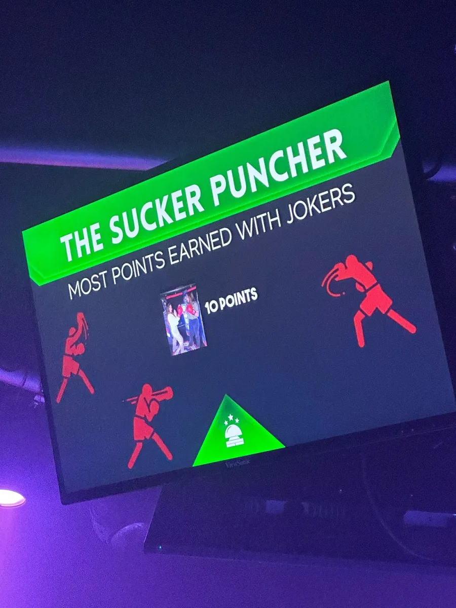 Screen displaying 'The Sucker Puncher' with points.