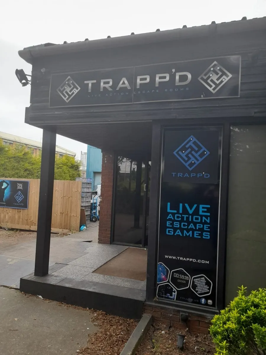 Entrance to Trapp'd escape room venue.