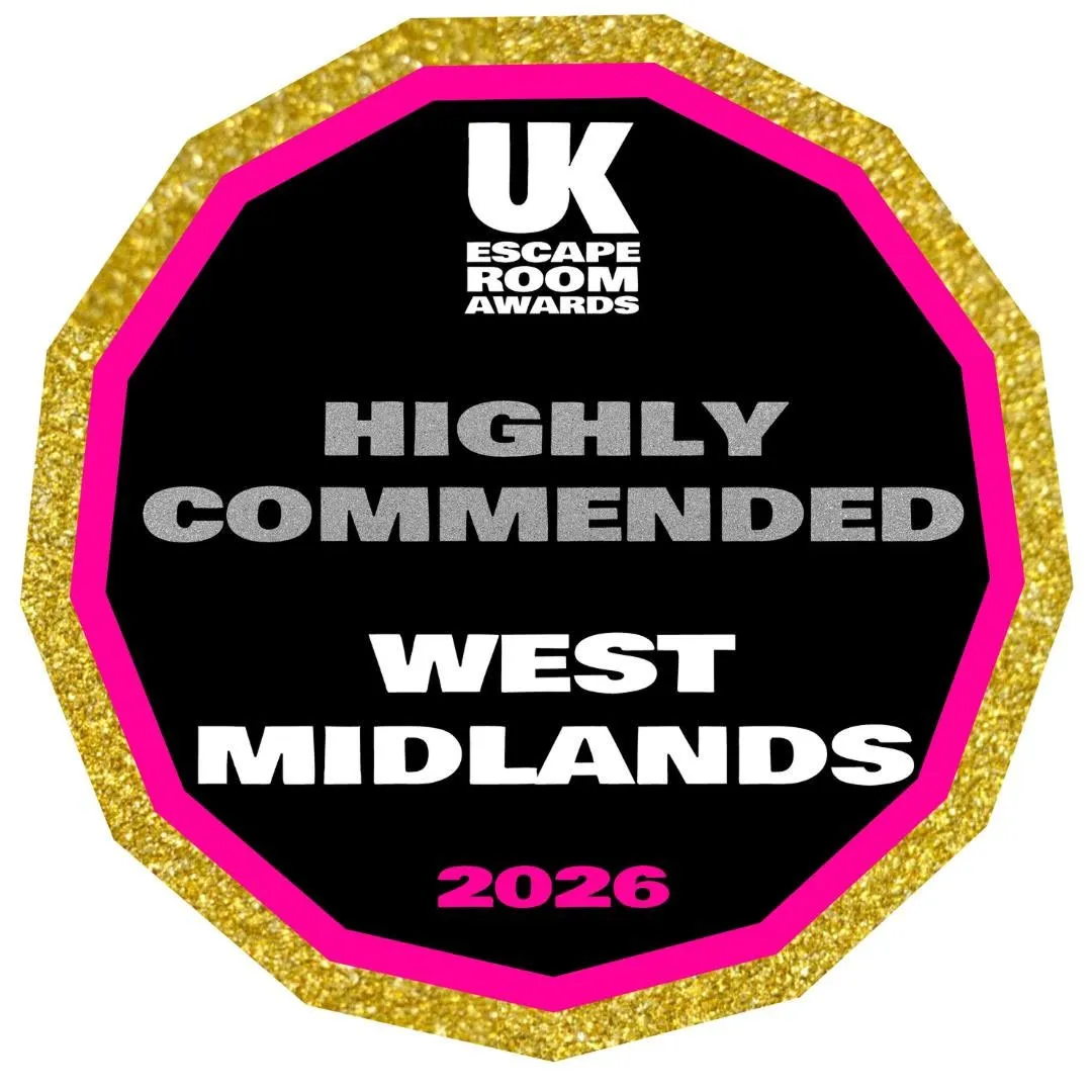 UK Escape Room Awards badge, Highly Commended West Midlands 2026