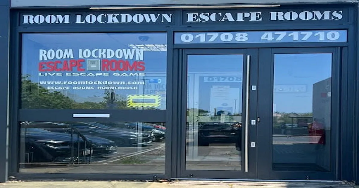 Entrance to Room Lockdown Escape Rooms.